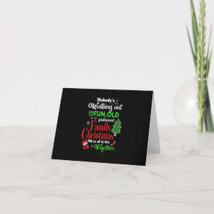 Carte De Remerciements Pajamas de vacances de Noël en famille Drôle Noël 