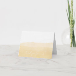 Carte De Remerciements Pale Peach Folded Thank You Card