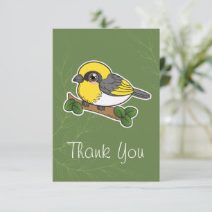Carte De Remerciements Palila, Oiseau forestier d'Hawaii