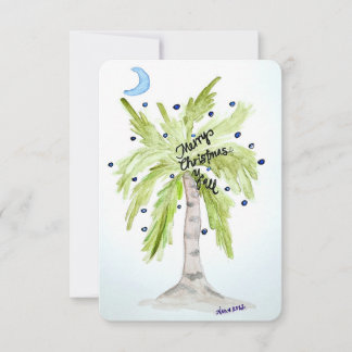 Carte De Remerciements Palm de Christmas