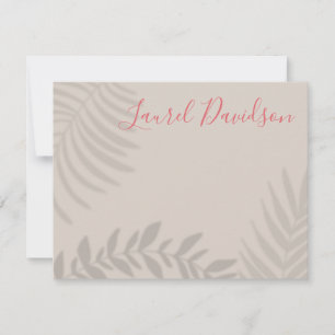 Carte De Remerciements Palm ombragé Tan