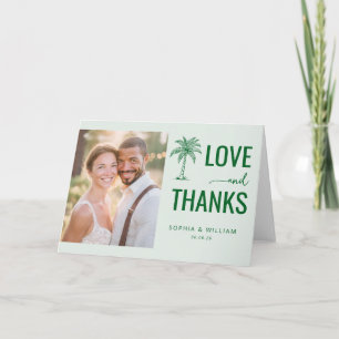 Carte De Remerciements Palme verte joyeuse Amour