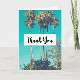 Carte De Remerciements Palmiers tropicaux Californie Rétro