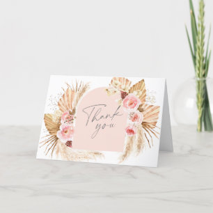 Carte De Remerciements Pampas Grass Boho Mariage Floral Arch Moderne