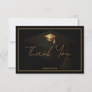Carte De Remerciements Pampille minimale de toque de remise des diplômes