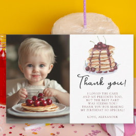 Carte De Remerciements Pancakes Watercolor Premier anniversaire