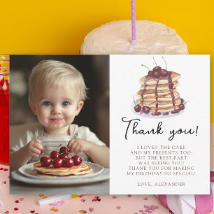 Carte De Remerciements Pancakes Watercolor Premier anniversaire