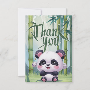 Carte De Remerciements Panda Élégant