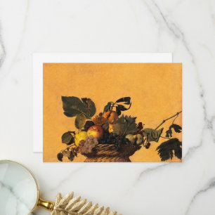 Carte De Remerciements Panier de fruits, Canestra di Frutta par Caravaggi