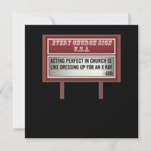 Carte De Remerciements Panneau d'affichage de l'église Signes Christian J