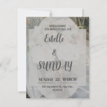Panneau de bienvenue de mariage élégant et minimal