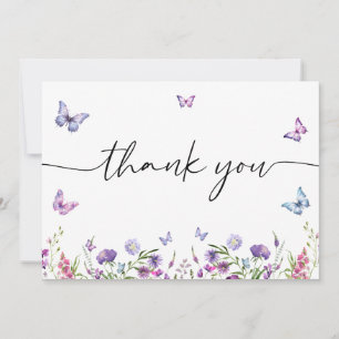 Carte De Remerciements Panneau de Bienvenue pour la Baby Shower "Papillon