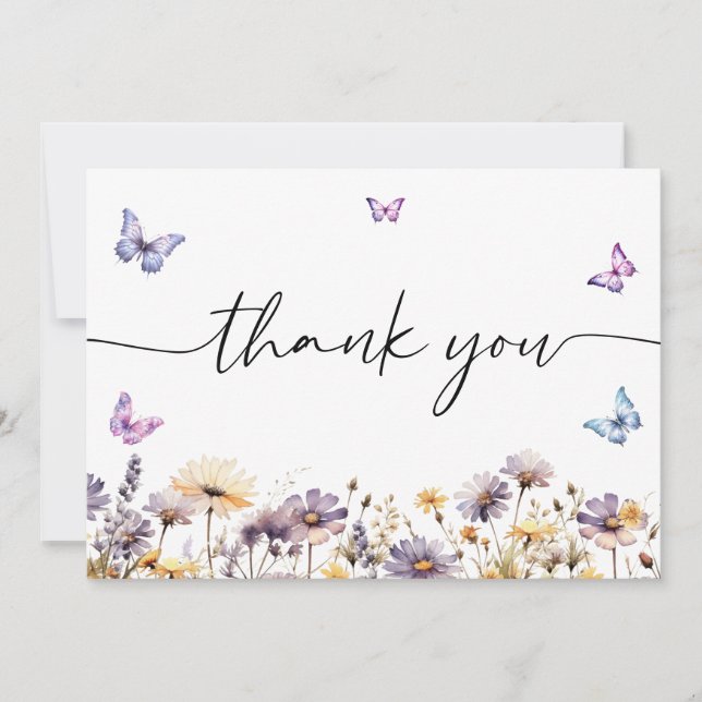 Carte De Remerciements Panneau de bienvenue pour la fête de mariage Papil (Devant)