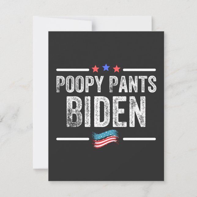 Carte De Remerciements Pantalon de la pauvreté Biden (Devant)