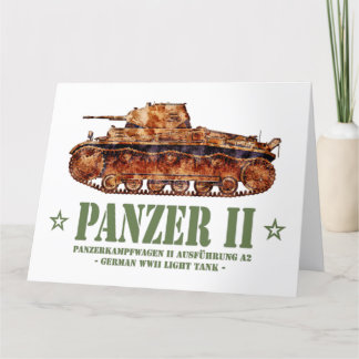 Carte De Remerciements Panzer II A2 2ÈME GUERRE MONDIALE allemands de cha