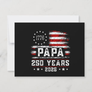Carte De Remerciements Papa américain drapeau 250 ans 4 juillet gran homm