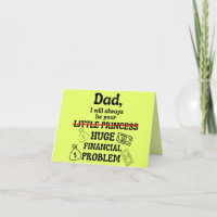 Papa, je serai toujours ton énorme problème financ