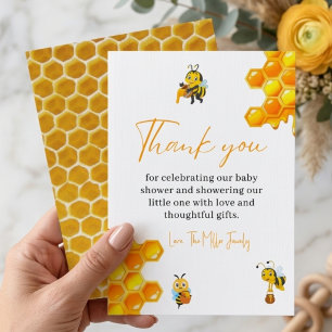 Carte De Remerciements Papeterie de Baby Shower Douce Comme Peut être Abe