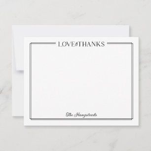 Carte De Remerciements Papeterie de mariage pour jeune couple AMOUR & REM