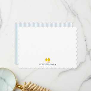 Carte De Remerciements Papeterie de peinture de poussins bébé personnalis