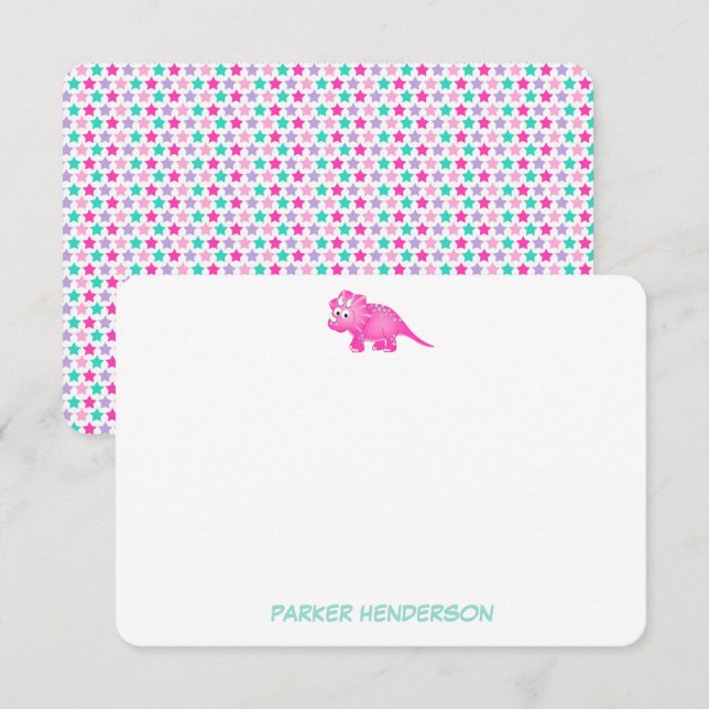 Carte De Remerciements Papeterie pour bébé rose personnalisée (Devant / Derrière)