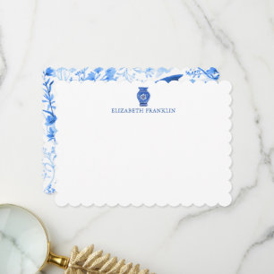 Carte De Remerciements Papier à lettres à gingembre bleu personnalisé