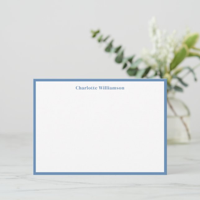 Carte De Remerciements Papier à lettres personnalisé à bordure molle (Debout devant)