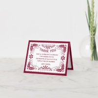 Papier picado Mexicain bordeaux rouge QUINCEAÑERA