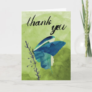 Carte de remerciements papillon