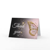 carte de remerciements papillon