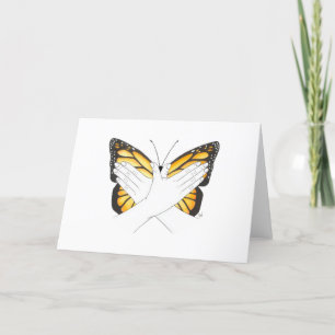 Carte De Remerciements Papillon Monarque en ASL