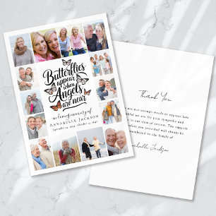 Carte De Remerciements Papillons Angels Collage Photo