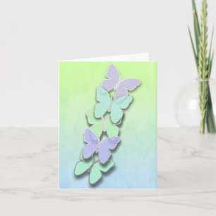 Carte De Remerciements Papillons aux couleurs du printemps