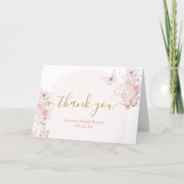 Carte De Remerciements Papillons Fête des mariées florale