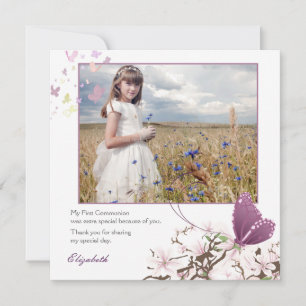Carte De Remerciements Papillons lutteux, photo
