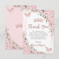 Papillons Roses en fleurs de cerisier Quinceañera