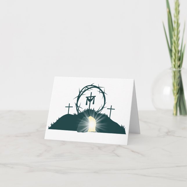 Carte De Remerciements Pâque chrétienne inspirant Jésus de Pâques (Devant)