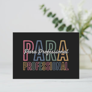 Carte De Remerciements Para Paraprofessionnel Paraéducateur Premier jour 
