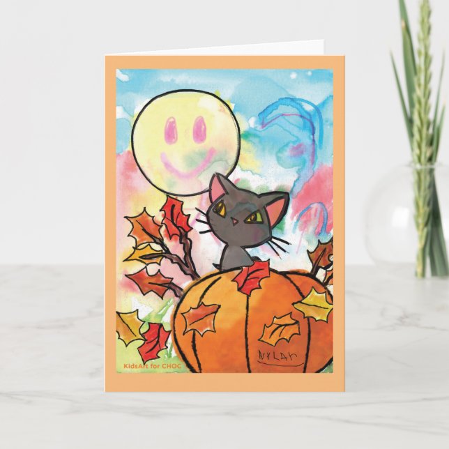 Carte De Remerciements Parfait Automne - Dessins d'enfants pour le CHOC (Devant)