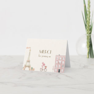Carte De Remerciements Paris Pâtisserie Thème Anniversaire