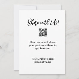 Carte De Remerciements Partagez votre image numérisation QR code ajouter 