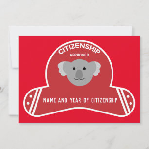 Carte De Remerciements Parti de la citoyenneté australienne Félicitations