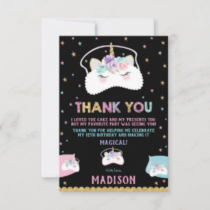 Carte De Remerciements Parti de l'éponge de la masque de sommeil de Cube 