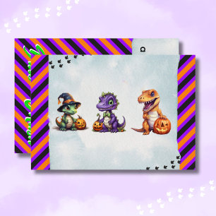 Carte De Remerciements Parti Dino-Mash d'Halloween