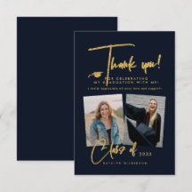 Parties scintillant d'or moderne Script Blue Photo
