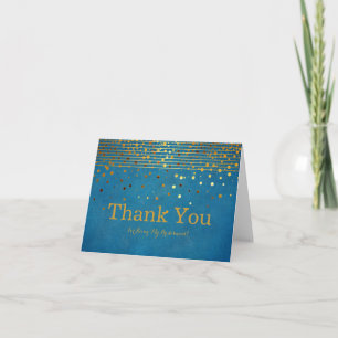 Carte De Remerciements Parties scintillant D'Or Stripes Pour Être Mon Épo
