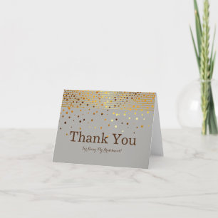 Carte De Remerciements Parties scintillant D'Or Stripes Pour Être Mon Épo