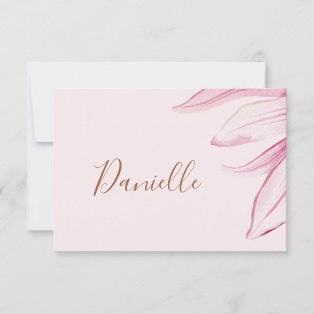 Carte De Remerciements Parties scintillant florale script brunch nuptiale (Devant)