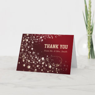 Carte De Remerciements Parties scintillant moderne Star  Confetti étincel