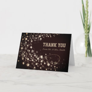 Carte De Remerciements Parties scintillant moderne Star  Confetti étincel